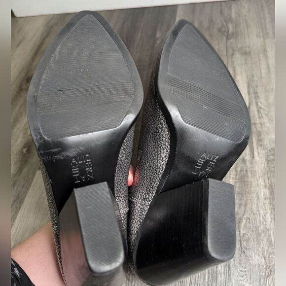 Naturalizer Rosetta Silver leather cutout ankle pointed toe booties womens 8 - Picture 6 of 9